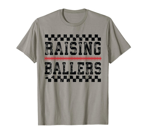 Raising Ballers Funny Mom Baseball T-Shirt - Fun Novelty Design for Adults - T-Shirt, Sweatshirt, Hoodie