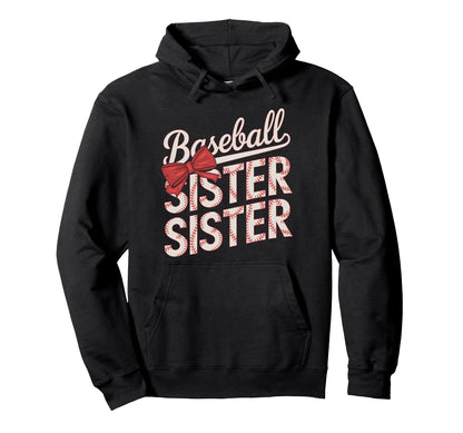 Funny Baseball Sis Coquette Bow Mothers Hoodie - Streetwear Style Unisex - T-Shirt, Sweatshirt, Hoodie