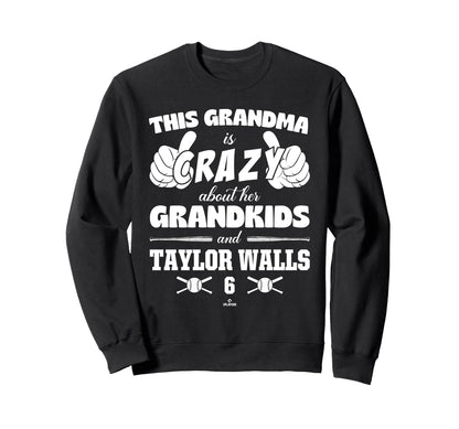 Grandma Crazy Taylor Walls Tampa Sweatshirt - Minimalist Print Men Women - T-Shirt, Sweatshirt, Hoodie