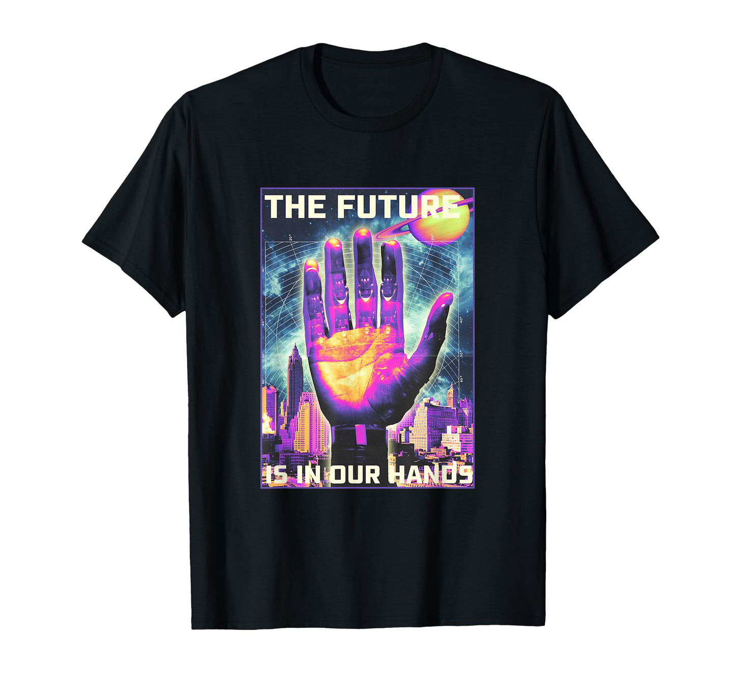 Future Is Our Hands Vaporwave T-Shirt - Streetwear Style for Adults - T-Shirt, Sweatshirt, Hoodie