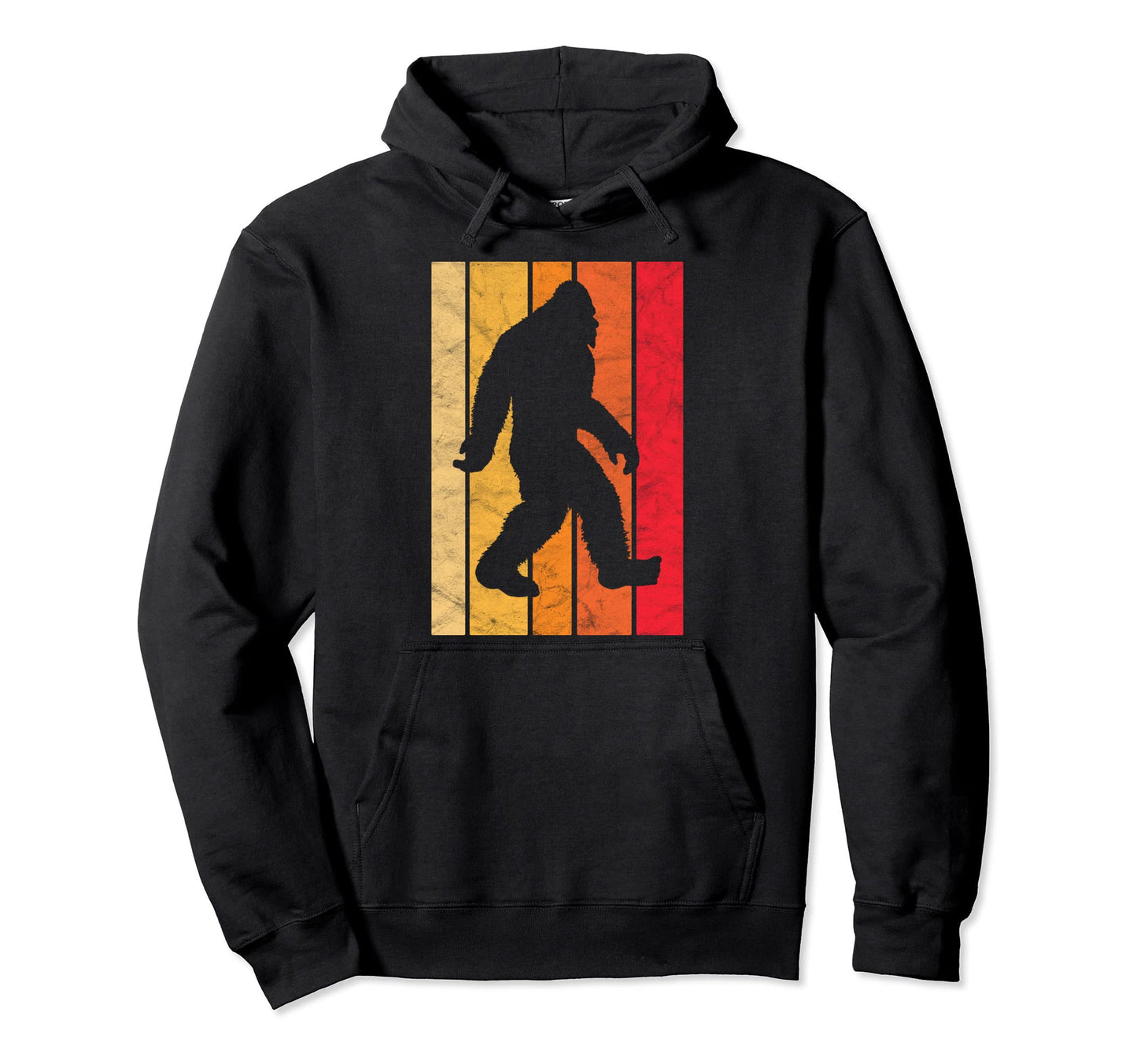 Bigfoot 80S Rainbow Eighties Distressed Hoodie - Graphic Print for Adults - T-Shirt, Sweatshirt, Hoodie