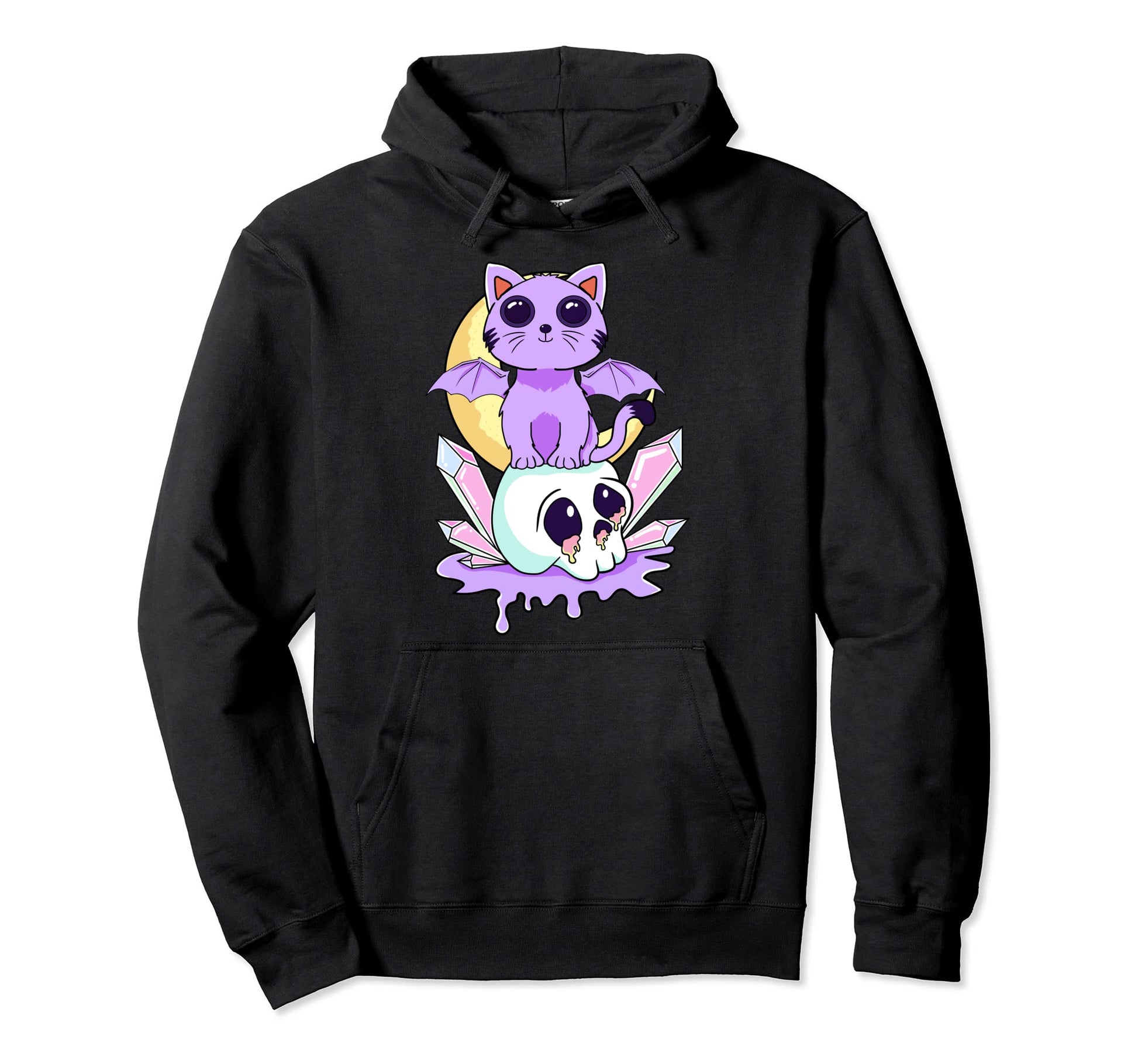 Kawaii Pastel Goth Witchy Creepy Hoodie - Casual Everyday Wear for Adults - T-Shirt, Sweatshirt, Hoodie