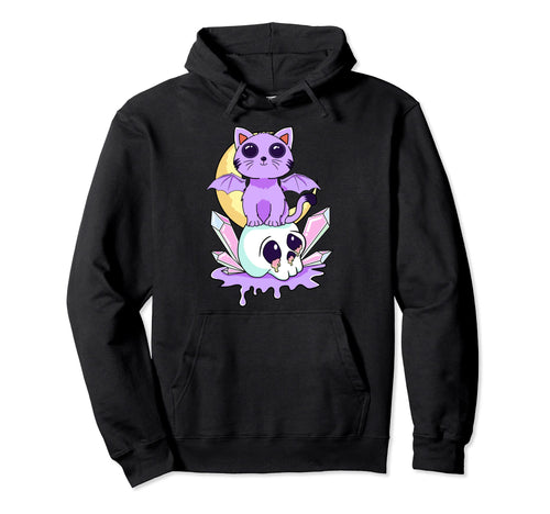 Kawaii Pastel Goth Witchy Creepy Hoodie - Casual Everyday Wear for Adults - T-Shirt, Sweatshirt, Hoodie