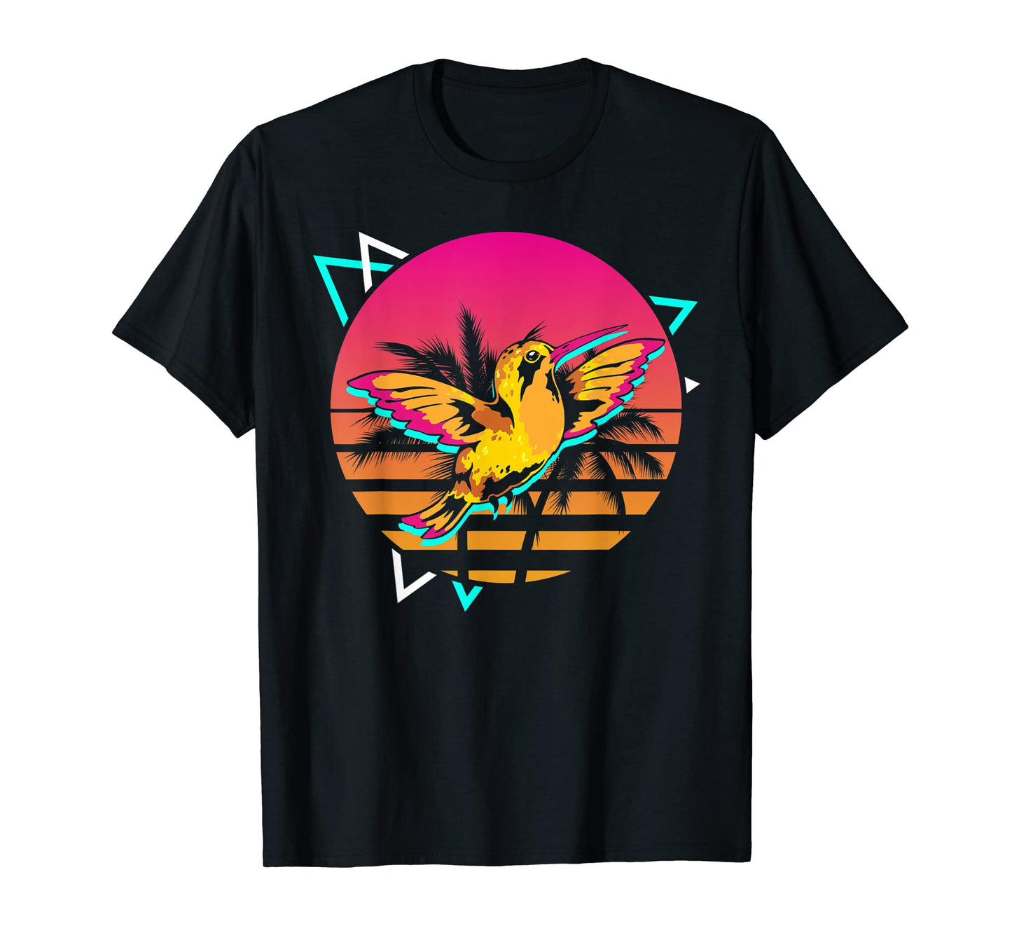 Hummingbird 80S Art Animal Lover Bird T-Shirt - Custom Art Print Unisex - T-Shirt, Sweatshirt, Hoodie