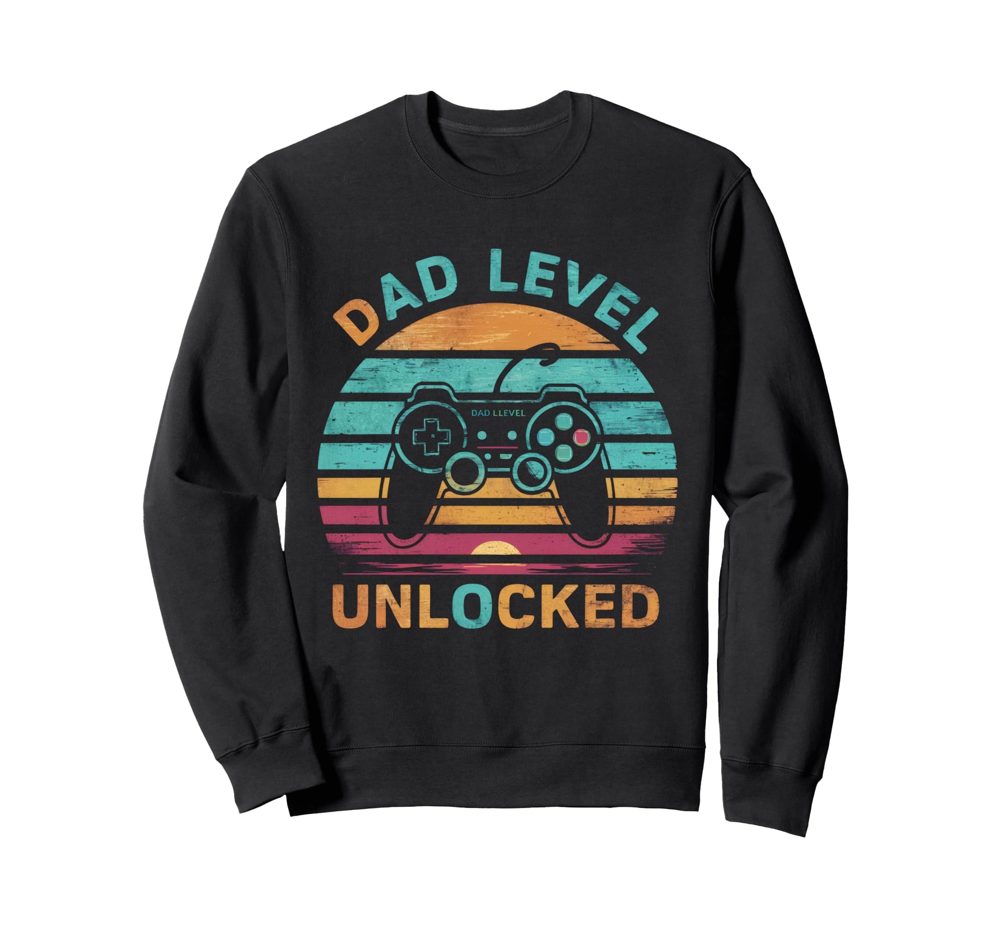 Funny New Dad Level Unlocked Gaming Sweatshirt - Fun Novelty Design Unisex - T-Shirt, Sweatshirt, Hoodie