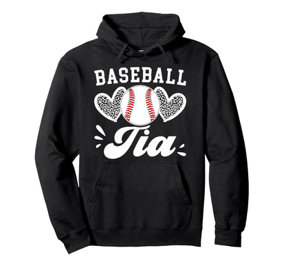 Baseball Tia Hearts Aunt Tia Baseball Hoodie - Custom Art Print for Adults - T-Shirt, Sweatshirt, Hoodie