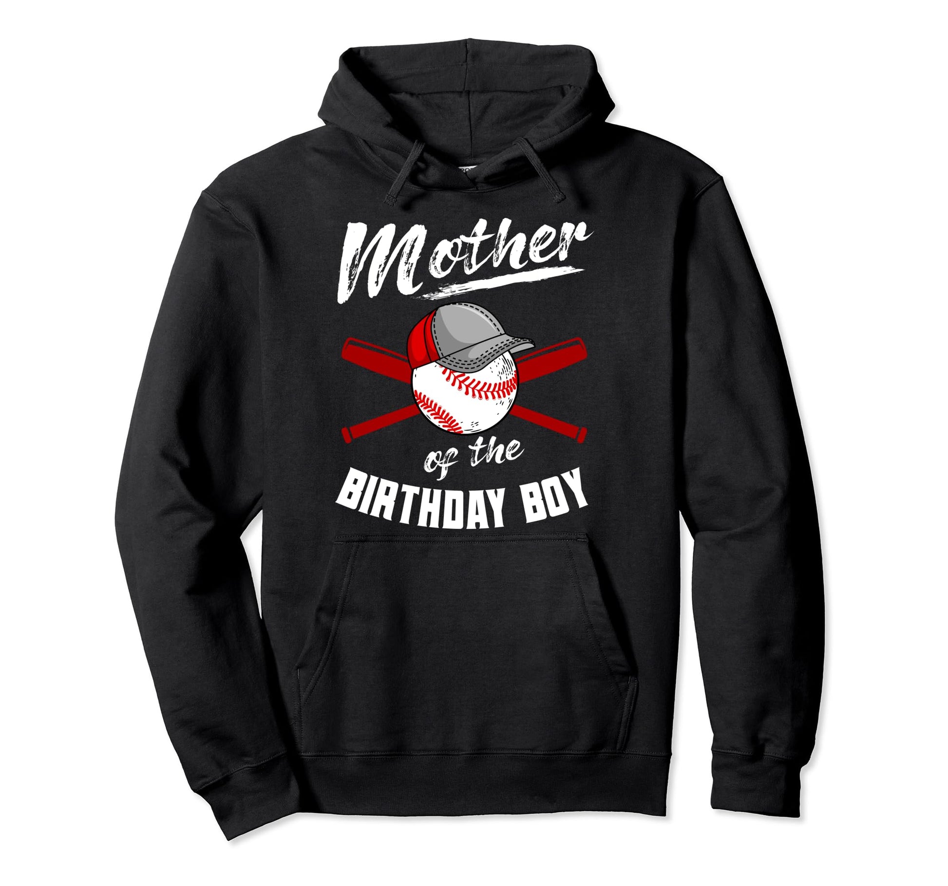 Mother Birthday Baseball Bday Party Hoodie - Graphic Print for Adults - T-Shirt, Sweatshirt, Hoodie