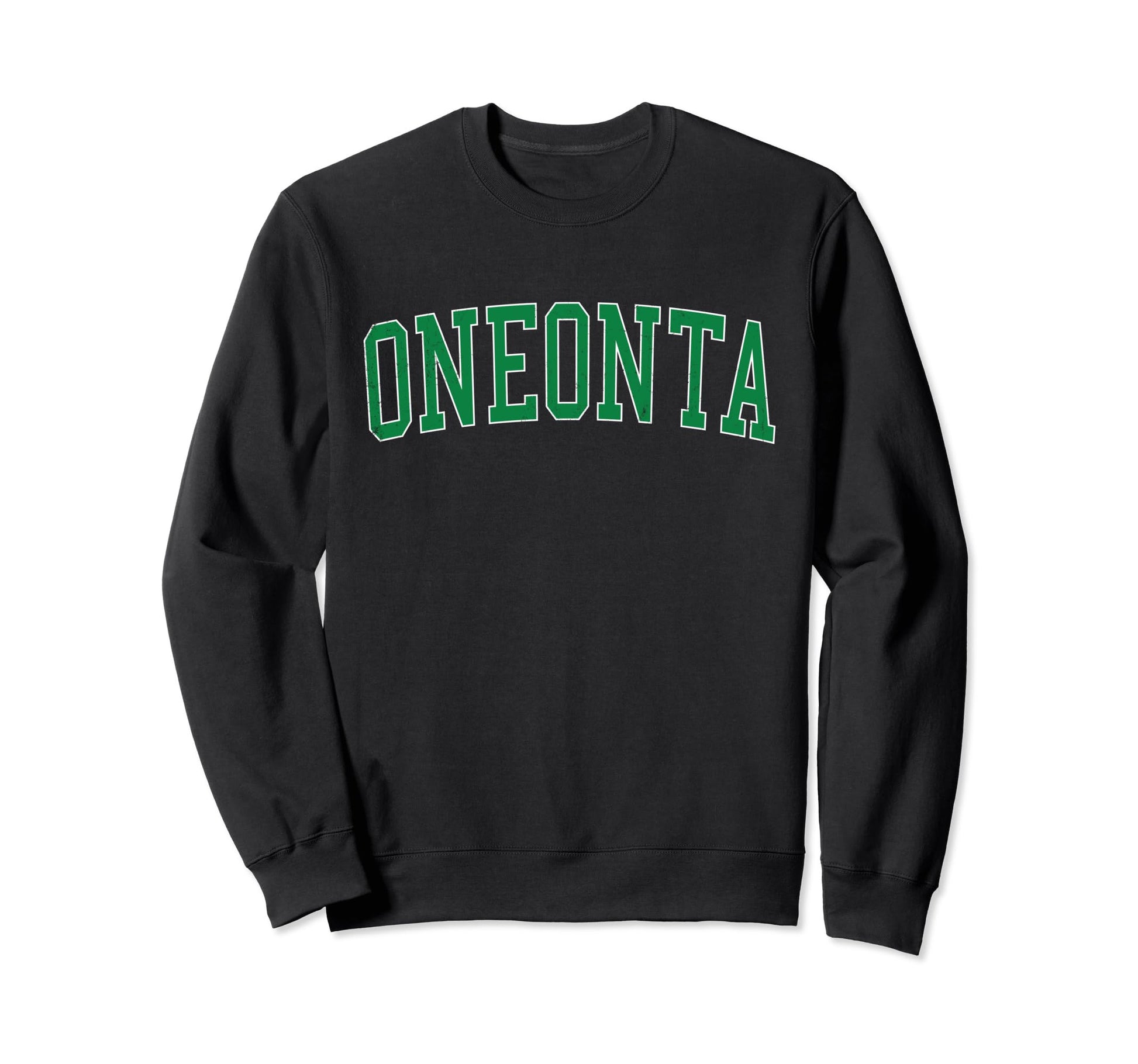 Oneonta Ny Distressed Green Varsity Sweatshirt - Streetwear Style Unisex - T-Shirt, Sweatshirt, Hoodie