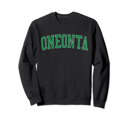 Oneonta Ny Distressed Green Varsity Sweatshirt - Streetwear Style Unisex - T-Shirt, Sweatshirt, Hoodie