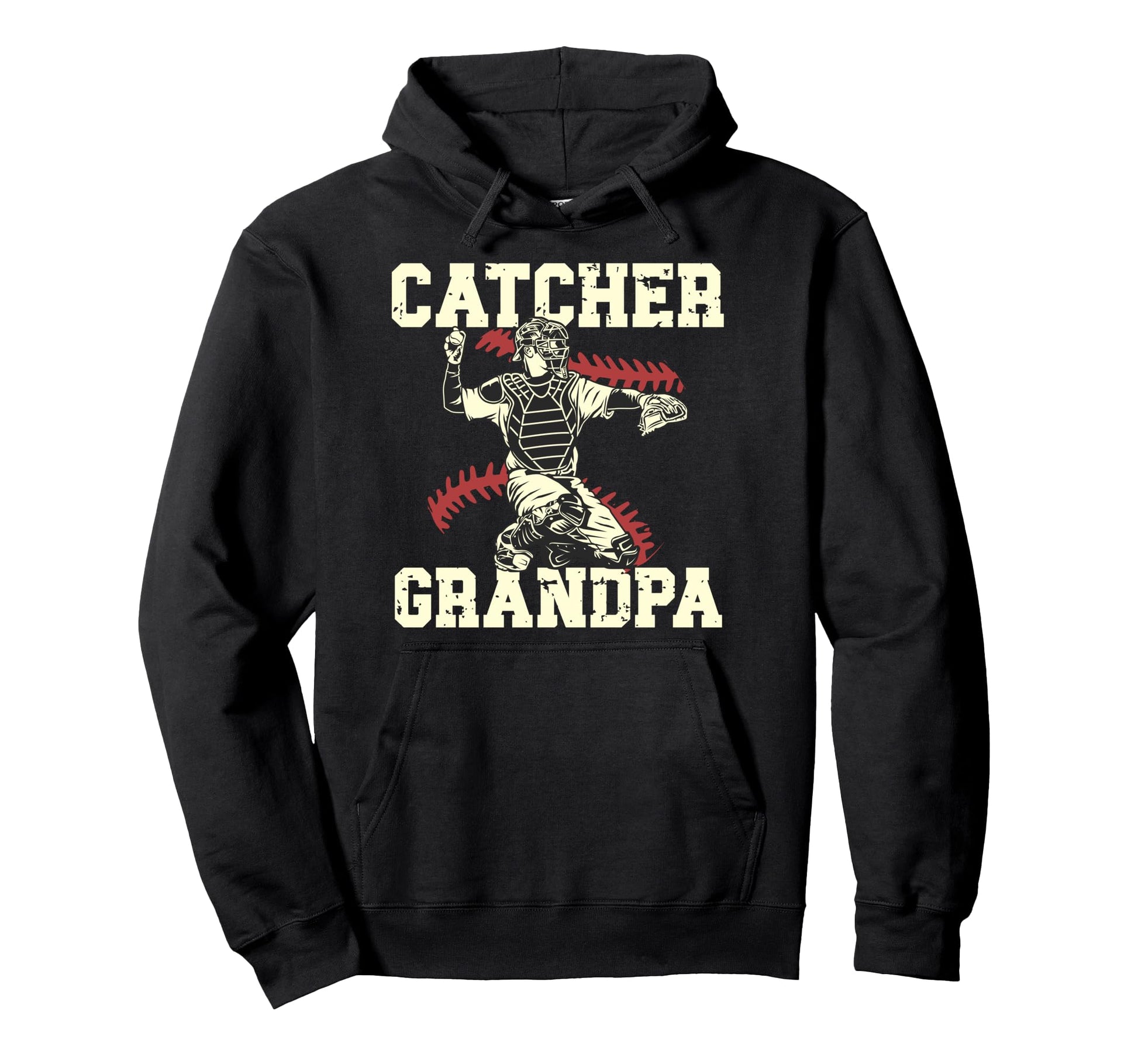 Baseball Catcher Grandpa Baseball Hoodie - Aesthetic Graphic Men Women - T-Shirt, Sweatshirt, Hoodie