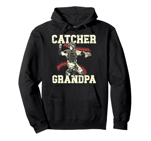 Baseball Catcher Grandpa Baseball Hoodie - Aesthetic Graphic Men Women - T-Shirt, Sweatshirt, Hoodie