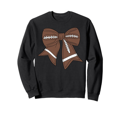 Football Coquette Bow Game Day Sweatshirt - Casual Everyday Wear Unisex - T-Shirt, Sweatshirt, Hoodie