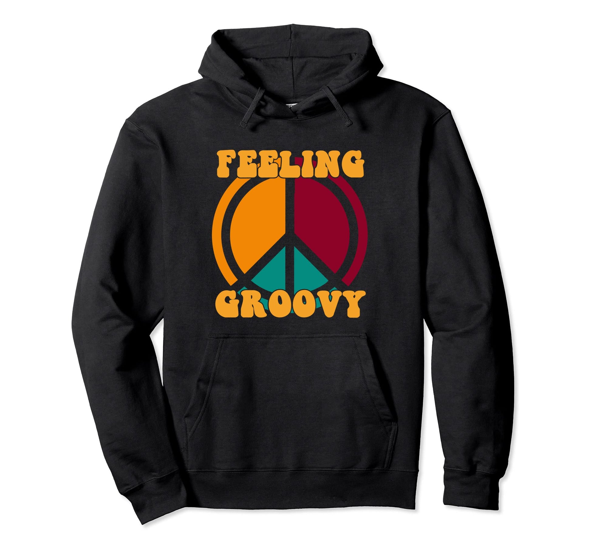 Feeling Groovy 70S Disco Peace Love Hoodie - Streetwear Style for Adults - T-Shirt, Sweatshirt, Hoodie
