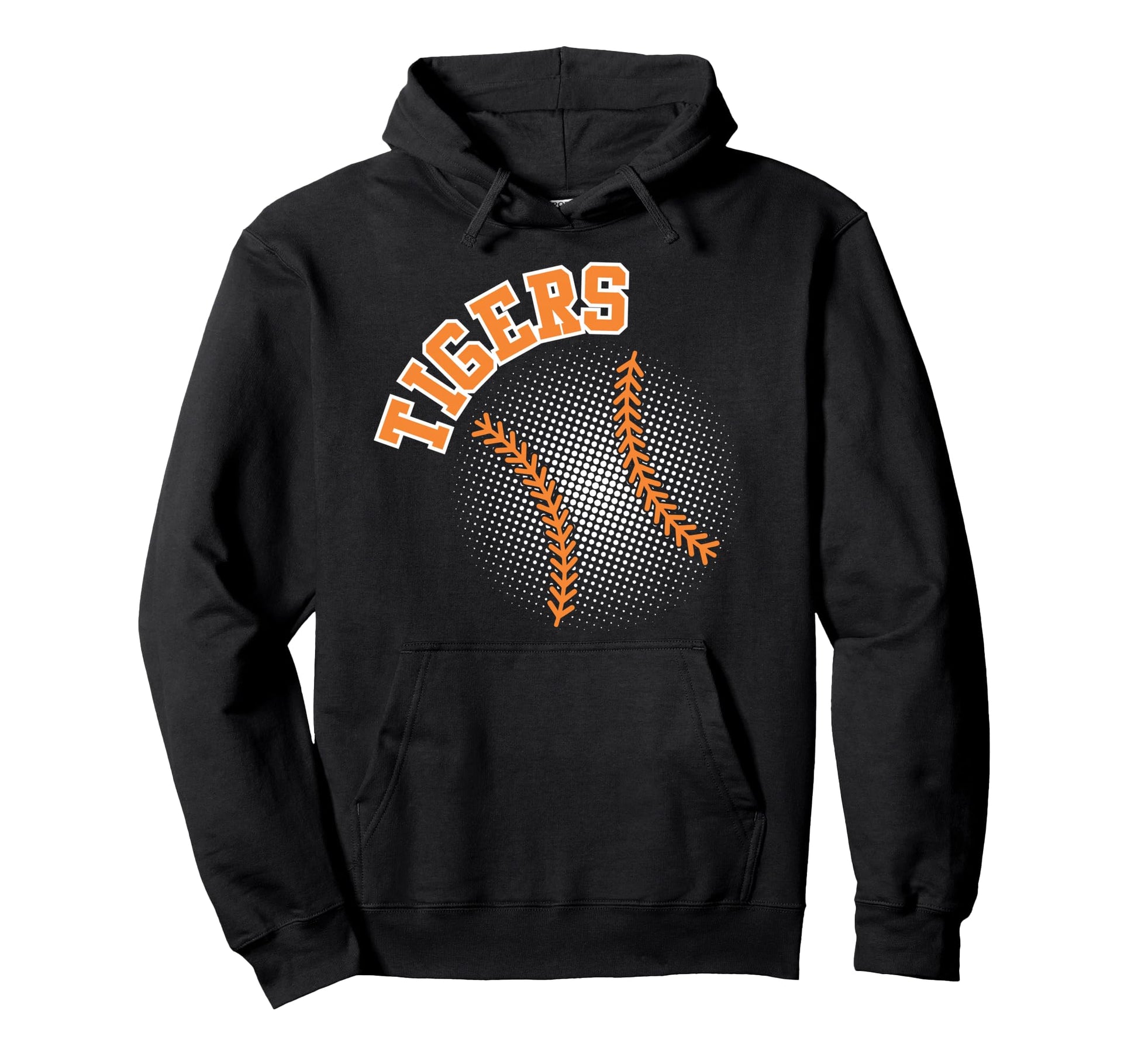 Tigers Baseball Mom Game Day Orange Hoodie - Minimalist Print Men Women - T-Shirt, Sweatshirt, Hoodie