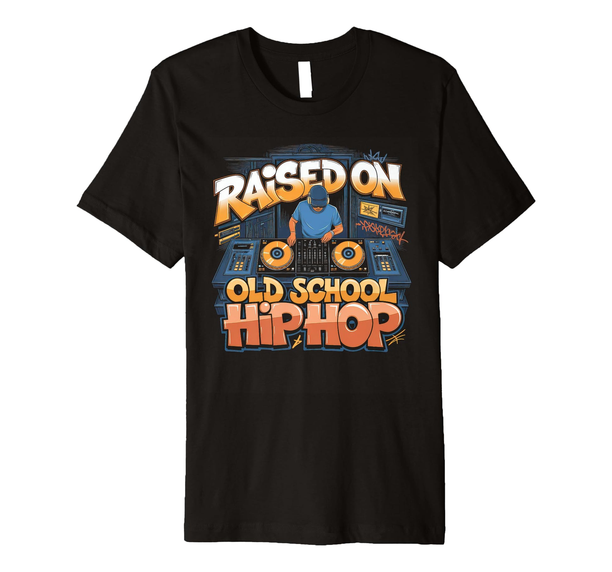 Raised Old School Graffiti Rap Hip Hop T-Shirt - Trendy Graphic Men Women - T-Shirt, Sweatshirt, Hoodie