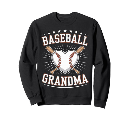 Baseball Grandma Baseball Family Sweatshirt - Unique Graphic Men Women - T-Shirt, Sweatshirt, Hoodie