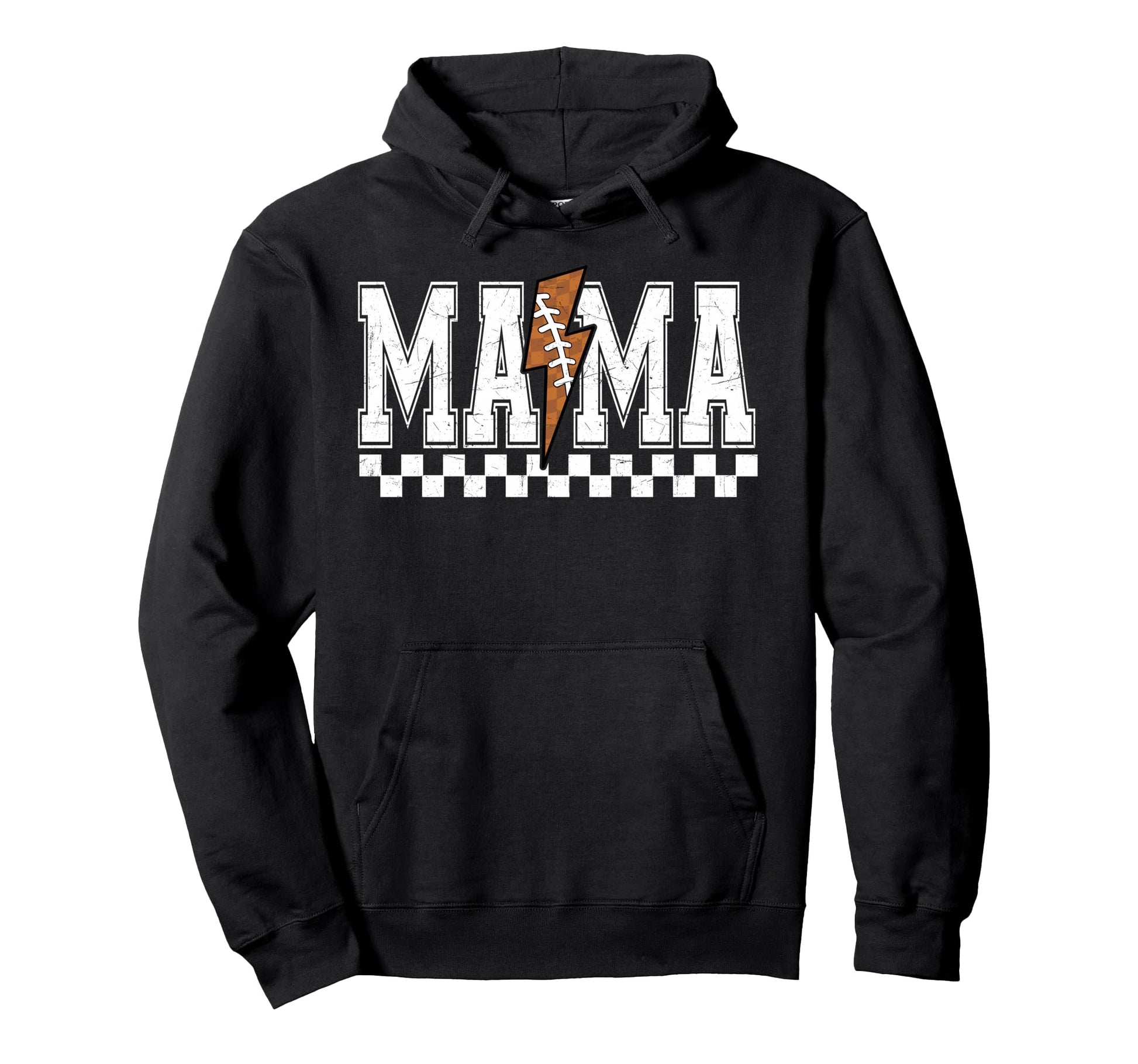 Football Mama Fall Lightning Bolt Hoodie - Casual Everyday Wear Unisex - T-Shirt, Sweatshirt, Hoodie