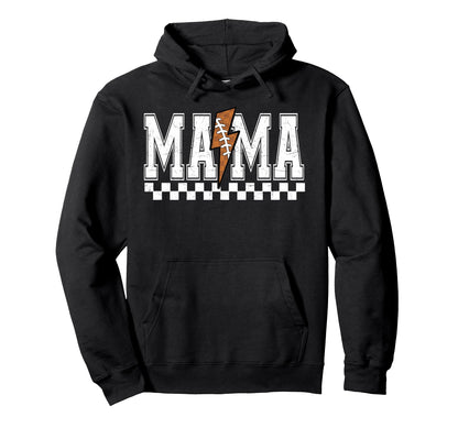 Football Mama Fall Lightning Bolt Hoodie - Casual Everyday Wear Unisex - T-Shirt, Sweatshirt, Hoodie