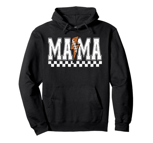 Football Mama Fall Lightning Bolt Hoodie - Casual Everyday Wear Unisex - T-Shirt, Sweatshirt, Hoodie