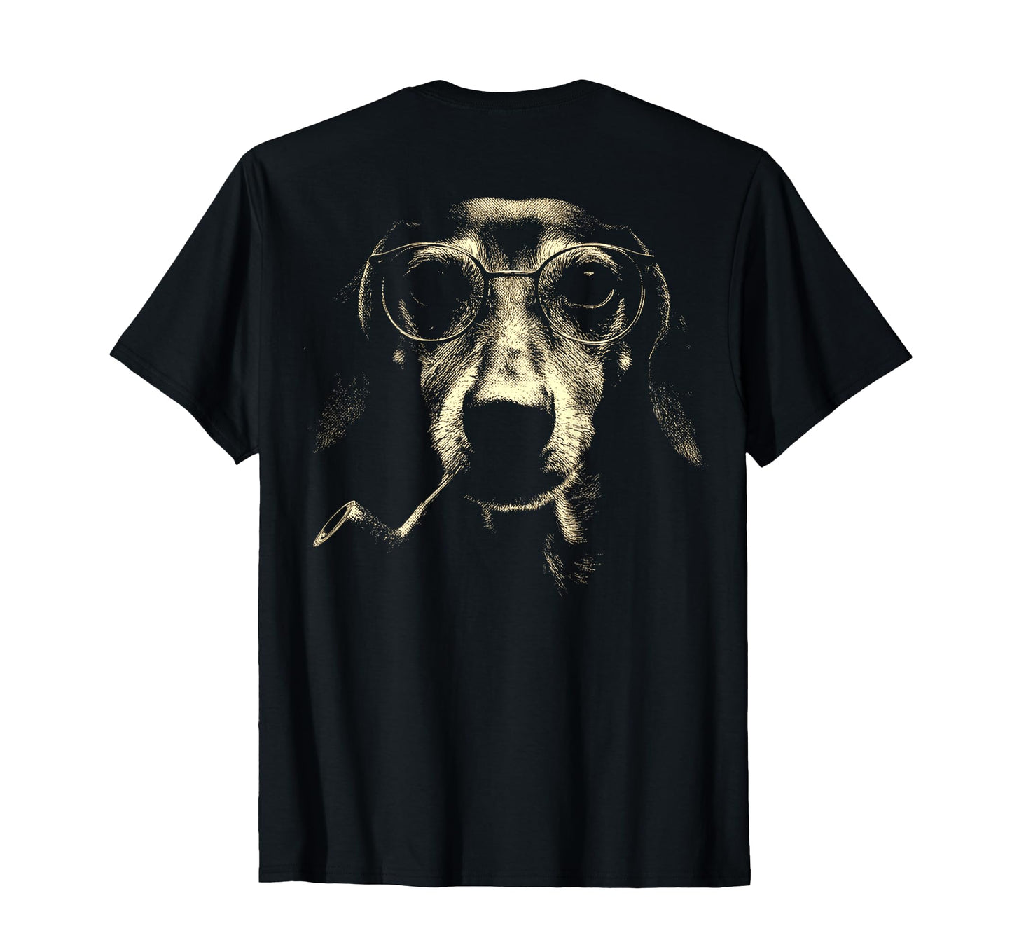 Dachshund Smoking Pipe Grunge Meme T-Shirt - Novelty Apparel for Adults - T-Shirt, Sweatshirt, Hoodie