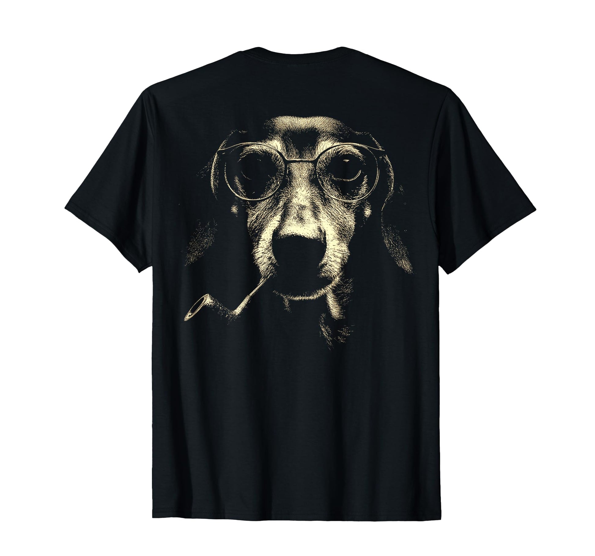 Dachshund Smoking Pipe Grunge Meme T-Shirt - Novelty Apparel for Adults - T-Shirt, Sweatshirt, Hoodie