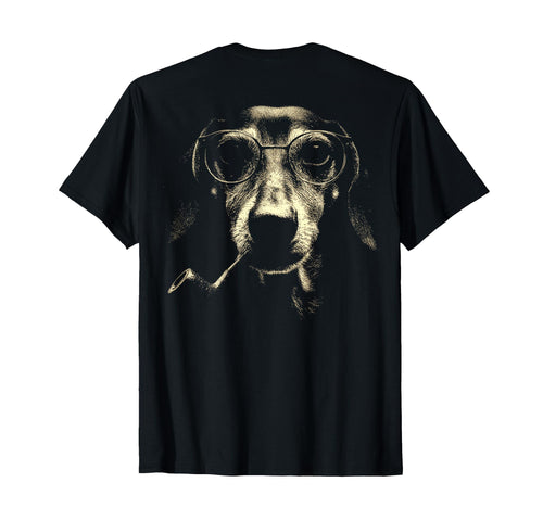Dachshund Smoking Pipe Grunge Meme T-Shirt - Novelty Apparel for Adults - T-Shirt, Sweatshirt, Hoodie