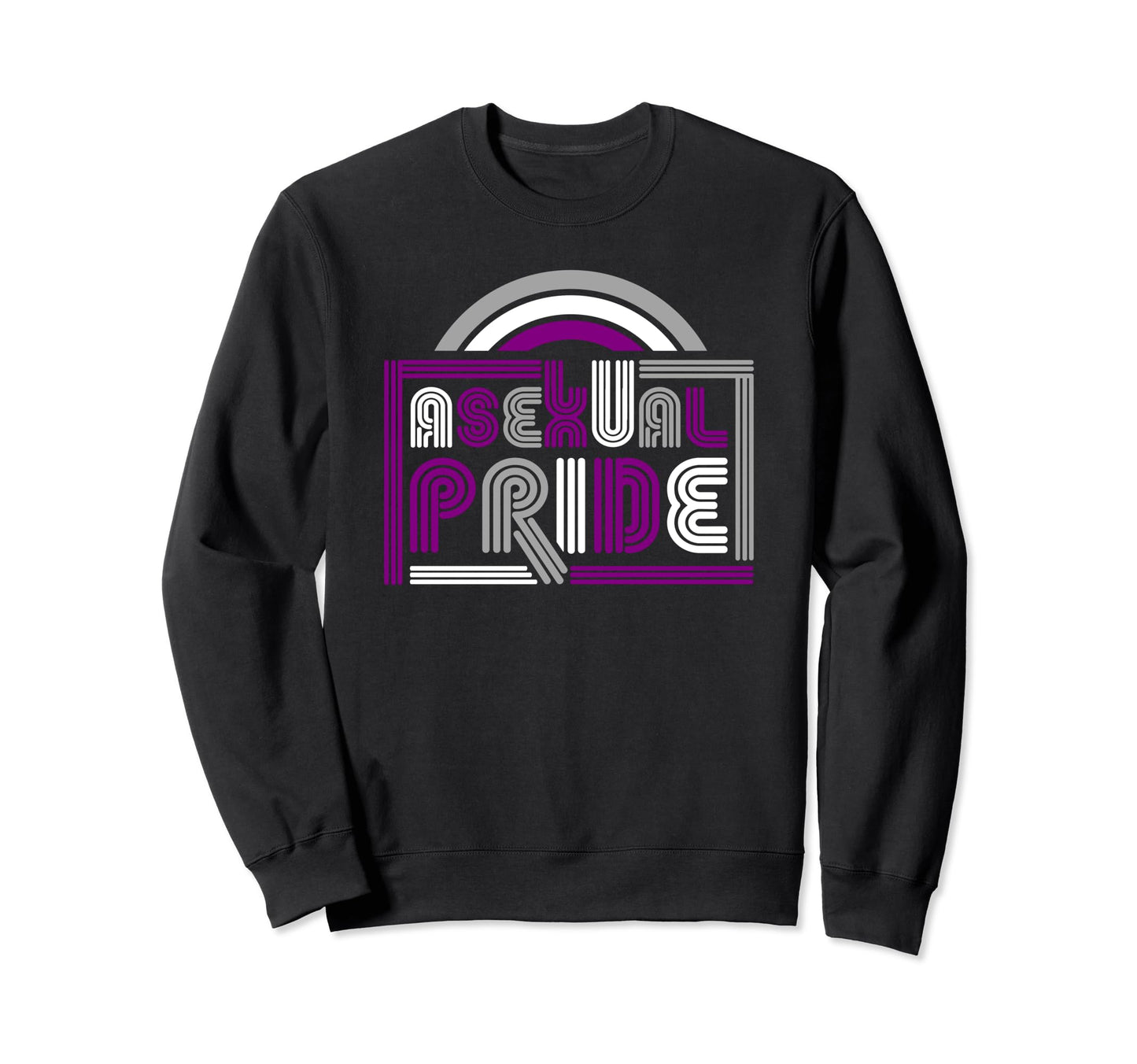 Asexual Pride Asexual Pride Flag Sweatshirt - Aesthetic Graphic for Adults - T-Shirt, Sweatshirt, Hoodie