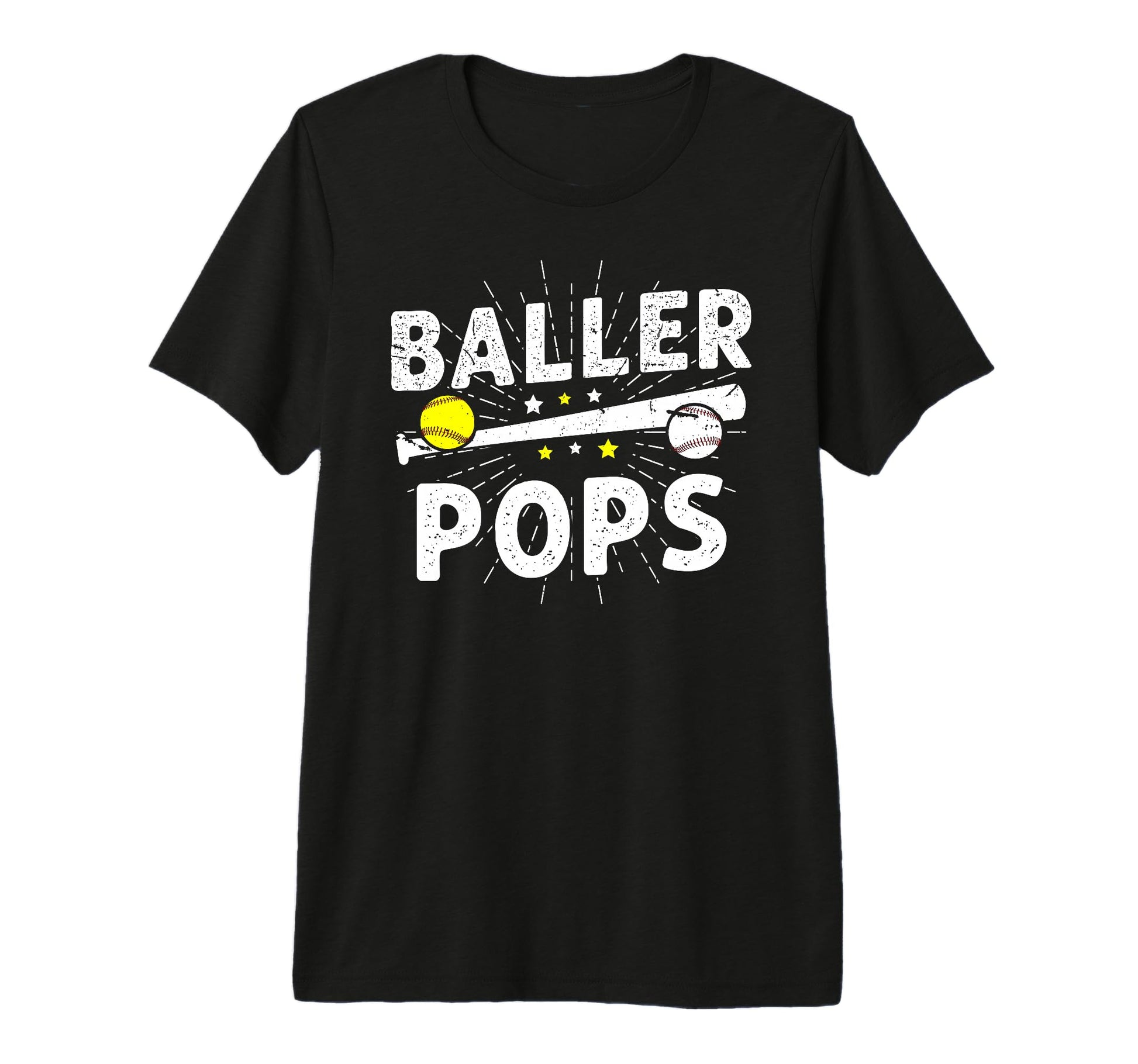 Mens Baller Pops Proud Softball T-Shirt - Unique Graphic Men Women - T-Shirt, Sweatshirt, Hoodie