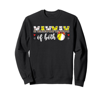 Mawmaw Both Leopard Softball Baseball Sweatshirt - Graphic Print Men Women - T-Shirt, Sweatshirt, Hoodie
