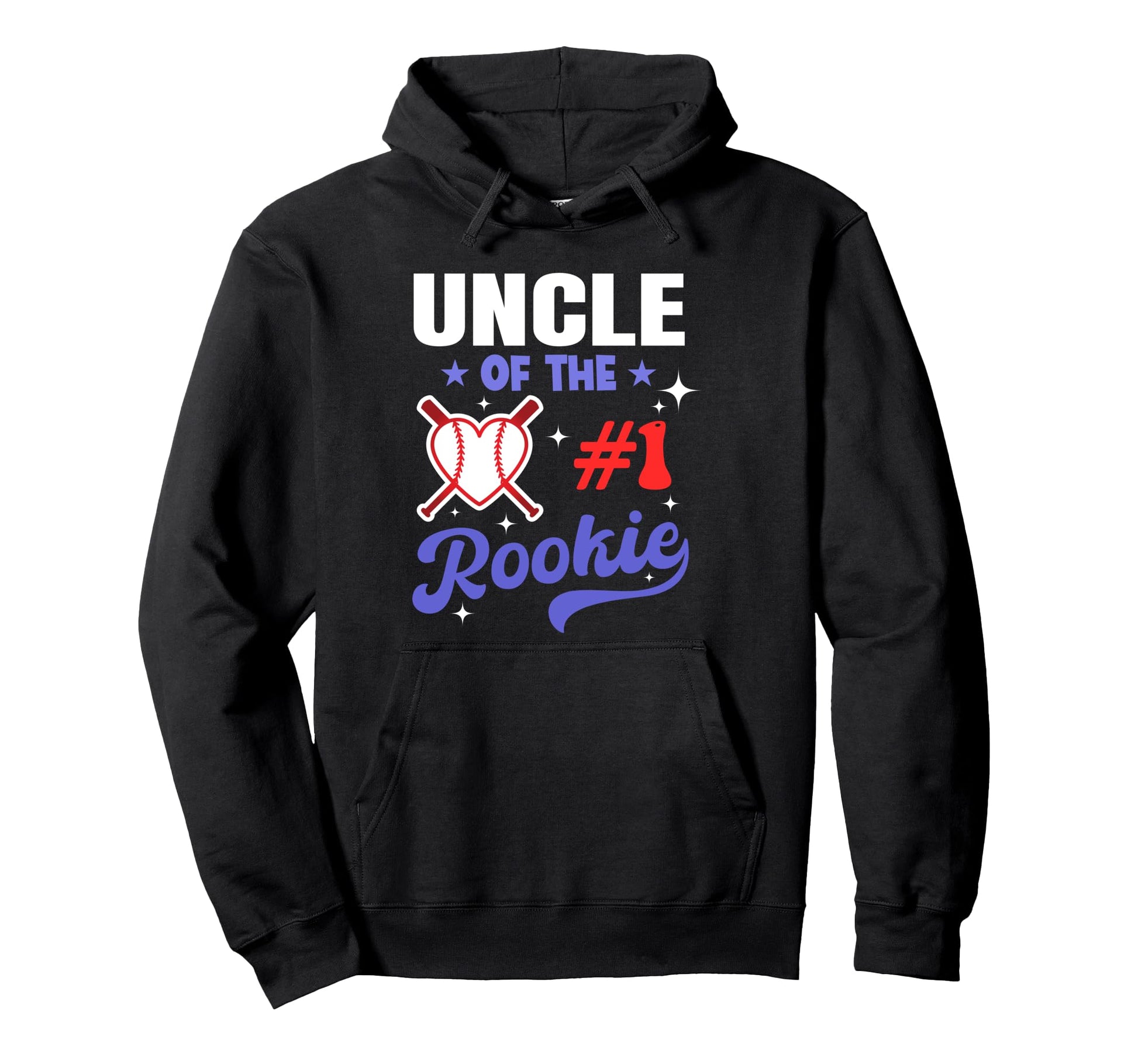 Uncle Rookie 1St Baseball Birthday Party Hoodie - Trendy Graphic Unisex - T-Shirt, Sweatshirt, Hoodie