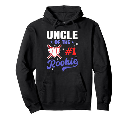 Uncle Rookie 1St Baseball Birthday Party Hoodie - Trendy Graphic Unisex - T-Shirt, Sweatshirt, Hoodie
