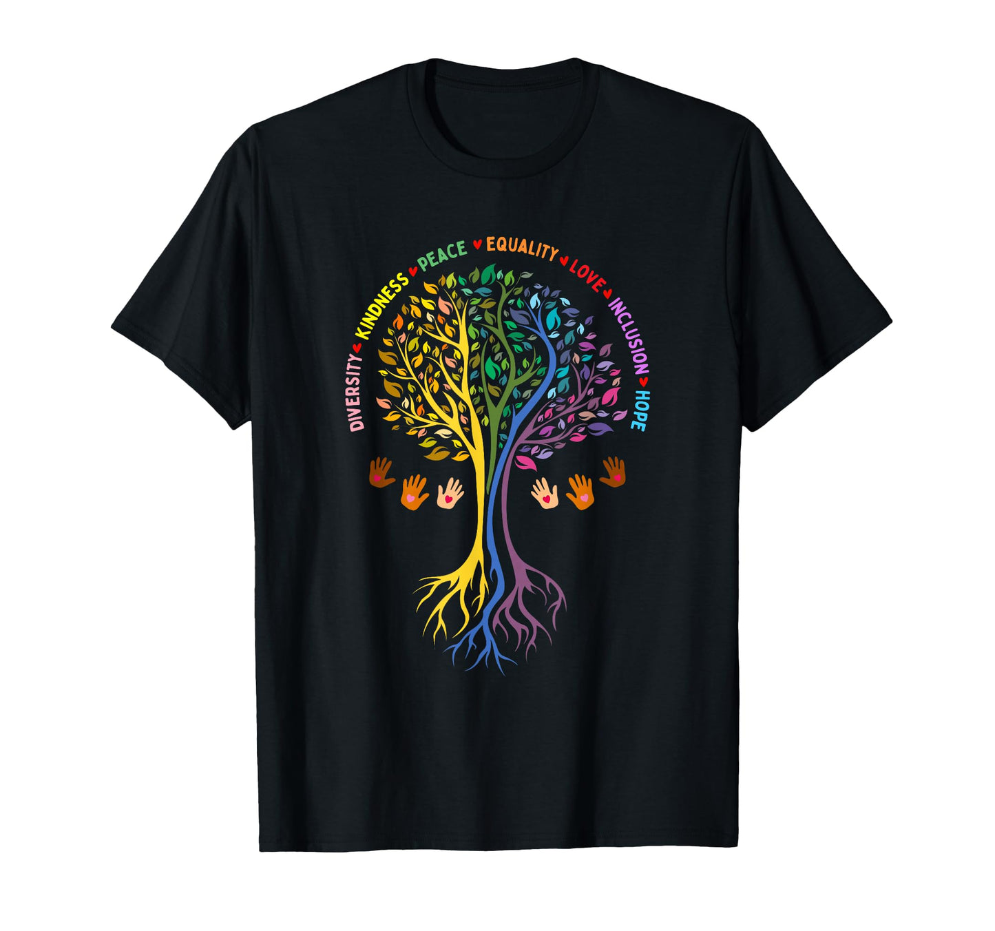 Kindness Peace Equality Love Inclusion T-Shirt - Minimalist Print Unisex - T-Shirt, Sweatshirt, Hoodie
