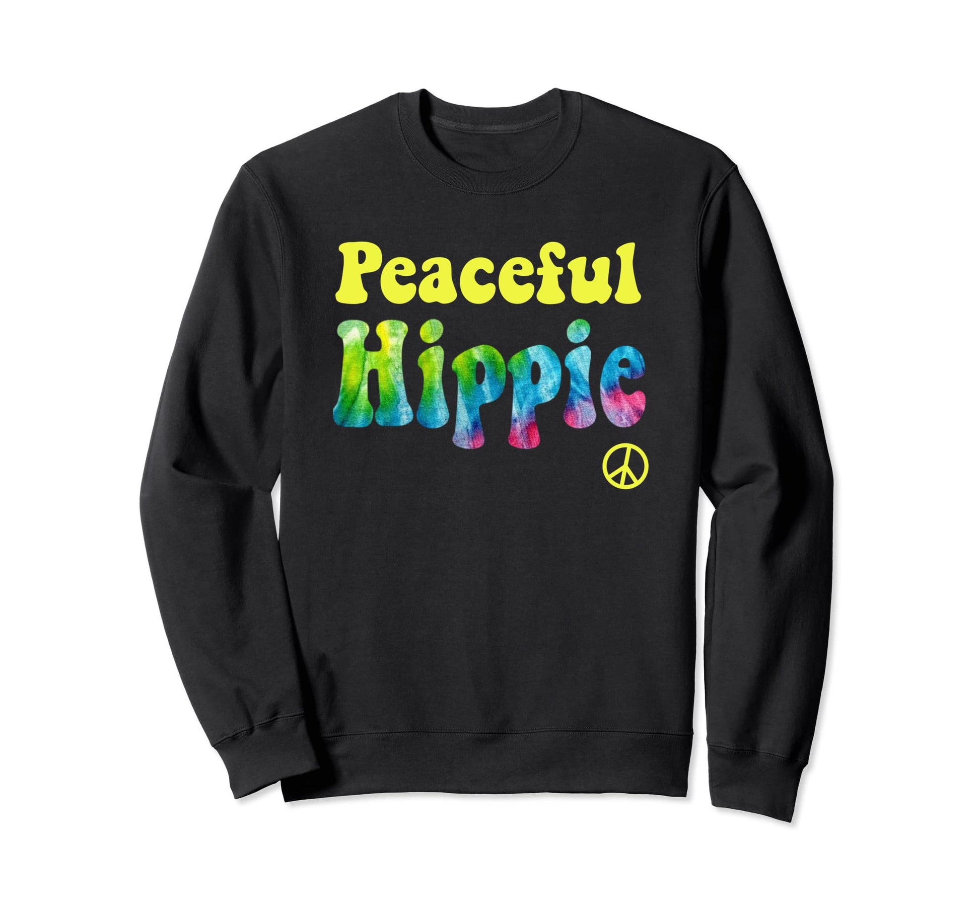 Festival Hippie Peace Sign Peaceful Sweatshirt - Fun Novelty Design Unisex - T-Shirt, Sweatshirt, Hoodie