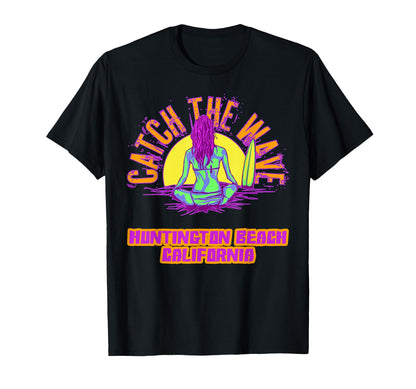 Huntington Beach California Surfing T-Shirt - Graphic Print Men Women - T-Shirt, Sweatshirt, Hoodie