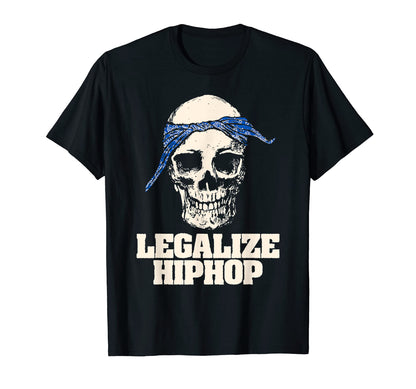 Legalize Hiphop Skull Do Rag Bandana T-Shirt - Minimalist Print Men Women - T-Shirt, Sweatshirt, Hoodie