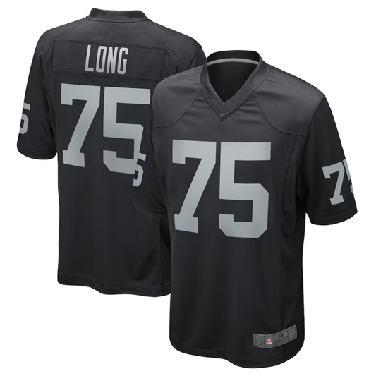 #75 Howie Long Player LV.Raiders Black Game Football Jerseys football jersey product view 1