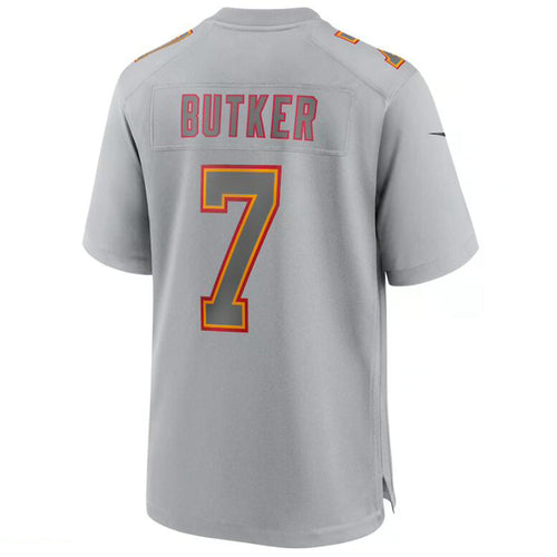 KC.Chiefs #7 Harrison Butker Player Gray Fashion Game Football Jerseys football jersey product view 1