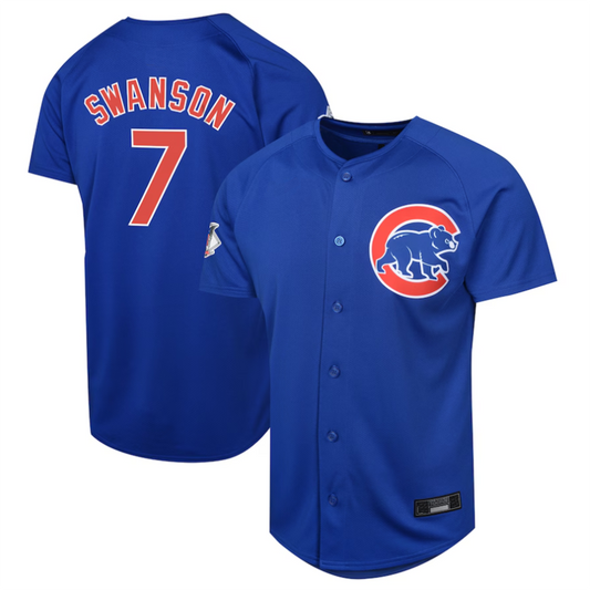 #7 Dansby Swanson Player C.Cubs Royal Limited Game Baseball Jerseys baseball jersey product view 1