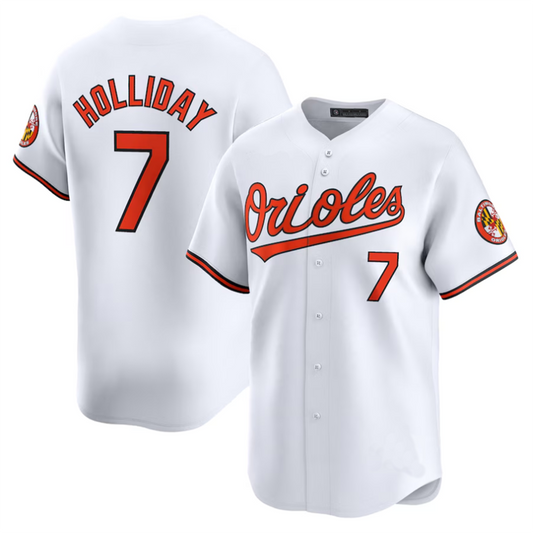 #7 Jackson Holliday Player B.Orioles White Home Limited Baseball Jerseys baseball jersey product view 1