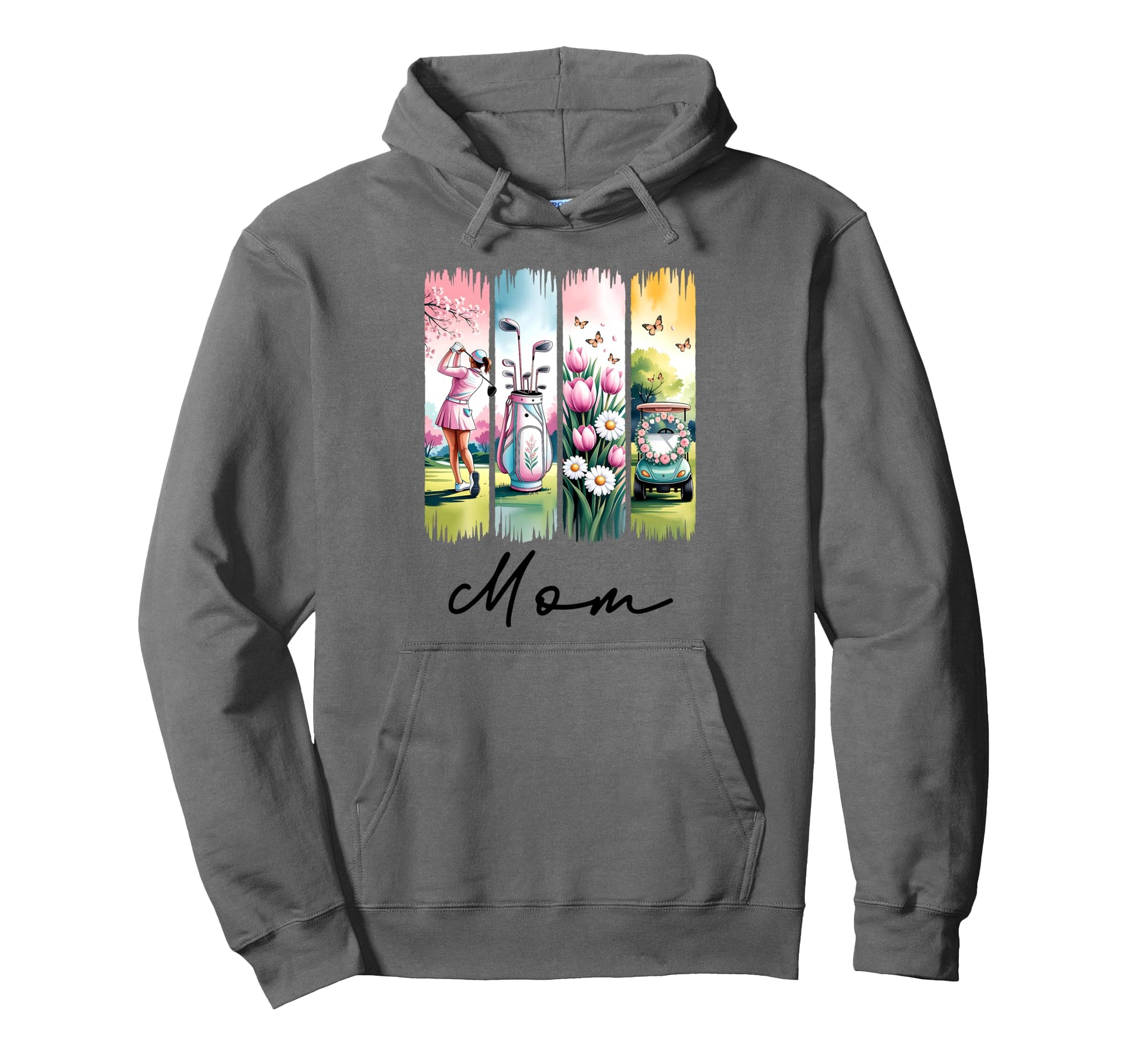 Golf Coquette Bow Golf Ball Mom Game Day Hoodie - Unique Graphic Men Women - T-Shirt, Sweatshirt, Hoodie