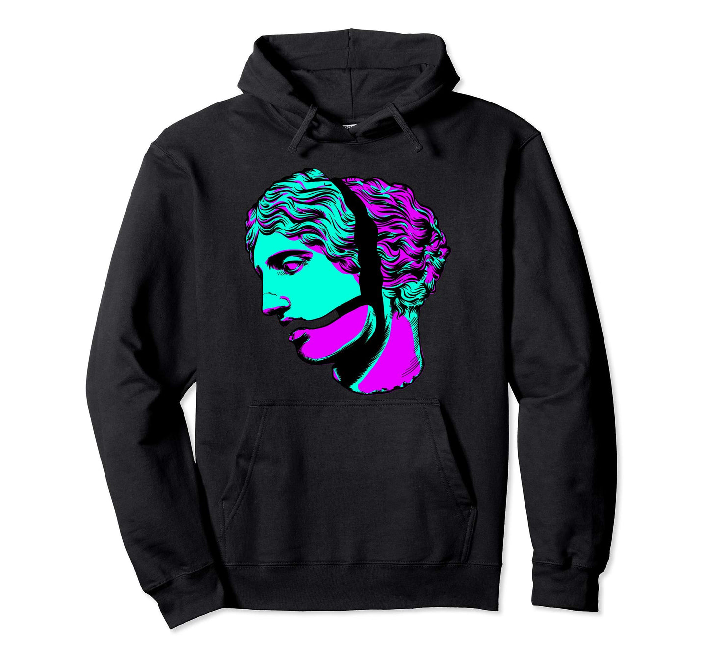 Vaporwave Aesthetic Glitch Sadboi Hoodie - Custom Art Print Unisex - T-Shirt, Sweatshirt, Hoodie