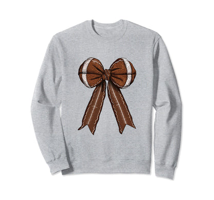 Womens Moms Coquette Bow Football Sweatshirt - Streetwear Style Men Women - T-Shirt, Sweatshirt, Hoodie