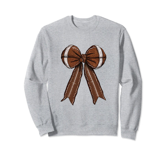 Womens Moms Coquette Bow Football Sweatshirt - Streetwear Style Men Women - T-Shirt, Sweatshirt, Hoodie