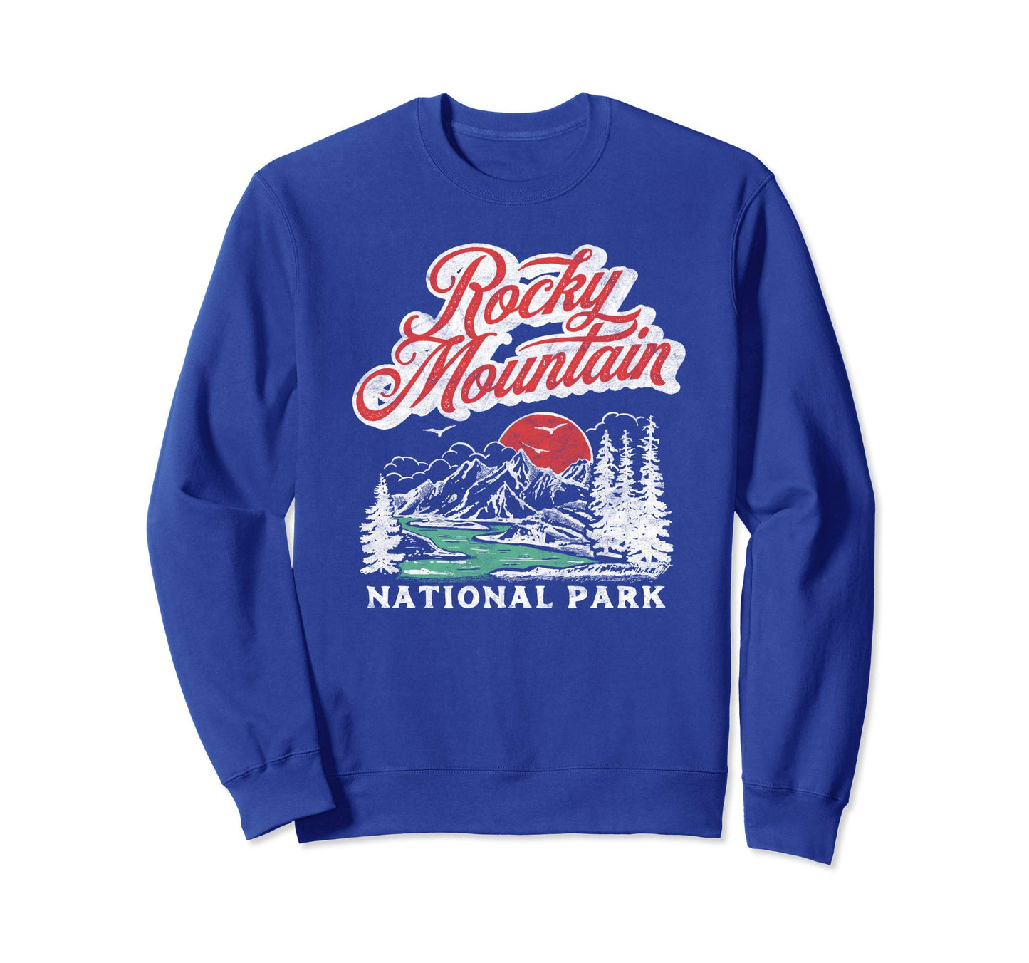 Rocky Mountain National Park 80S Sweatshirt - Unique Graphic Men Women - T-Shirt, Sweatshirt, Hoodie