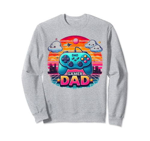 Gamer Dad Game Controller Gaming Sweatshirt - Unique Graphic for Adults - T-Shirt, Sweatshirt, Hoodie