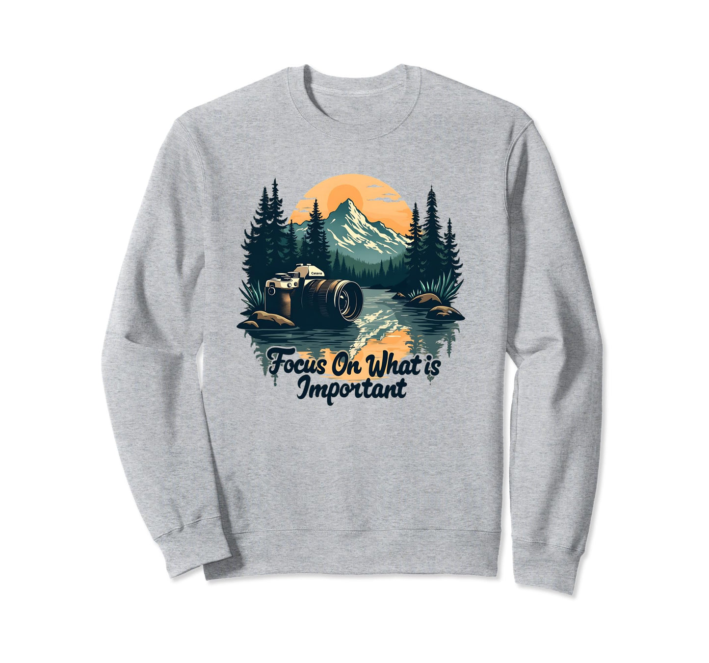 Mountainous Hiking Photographer Sweatshirt - Casual Everyday Wear Unisex - T-Shirt, Sweatshirt, Hoodie