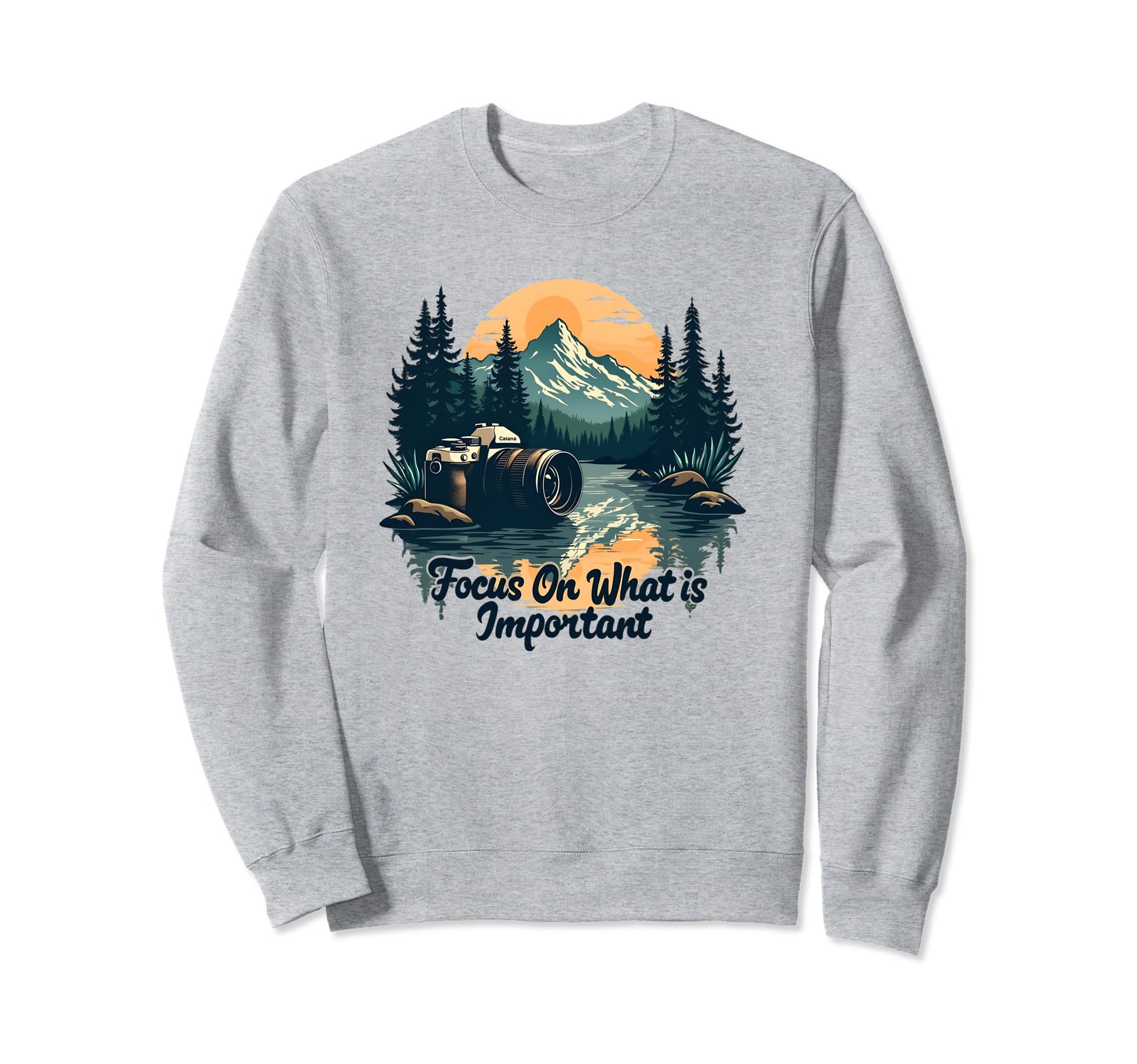 Mountainous Hiking Photographer Sweatshirt - Casual Everyday Wear Unisex - T-Shirt, Sweatshirt, Hoodie