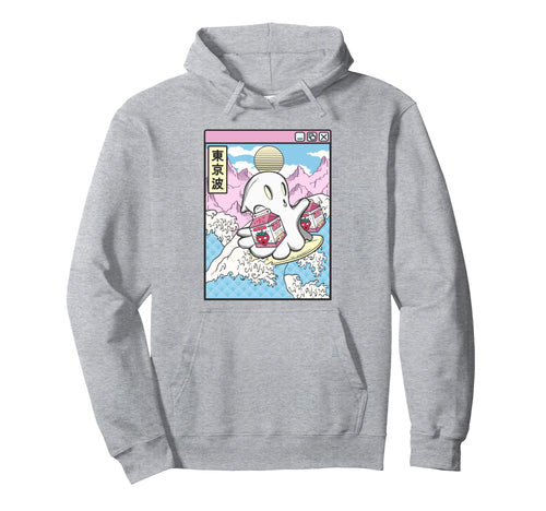 Surfing Ghost Strawberry Milk Hoodie - Casual Everyday Wear Unisex - T-Shirt, Sweatshirt, Hoodie