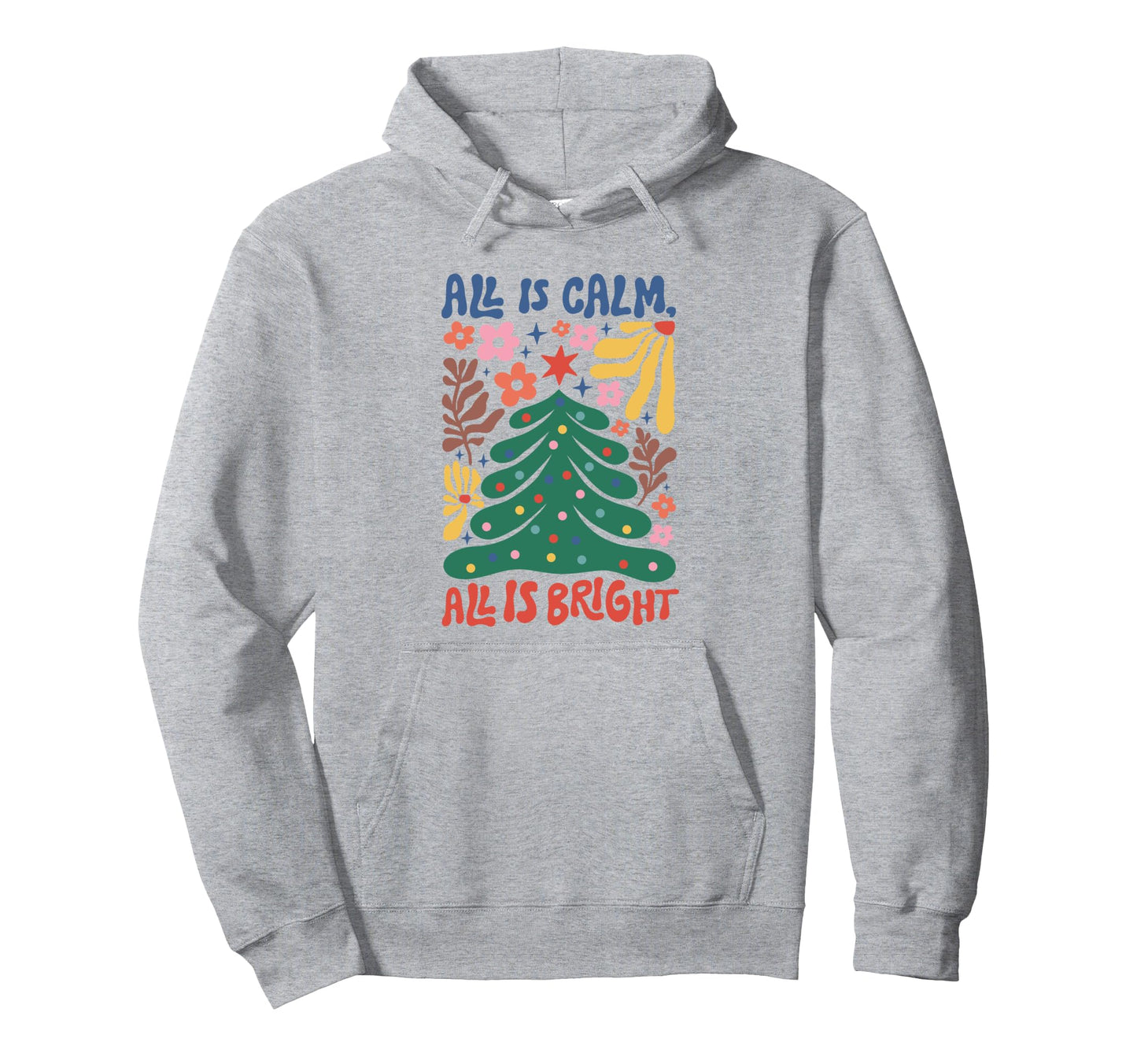 Boho Tree Holiday Flowers Aesthetic Hoodie - Unique Graphic for Adults - T-Shirt, Sweatshirt, Hoodie