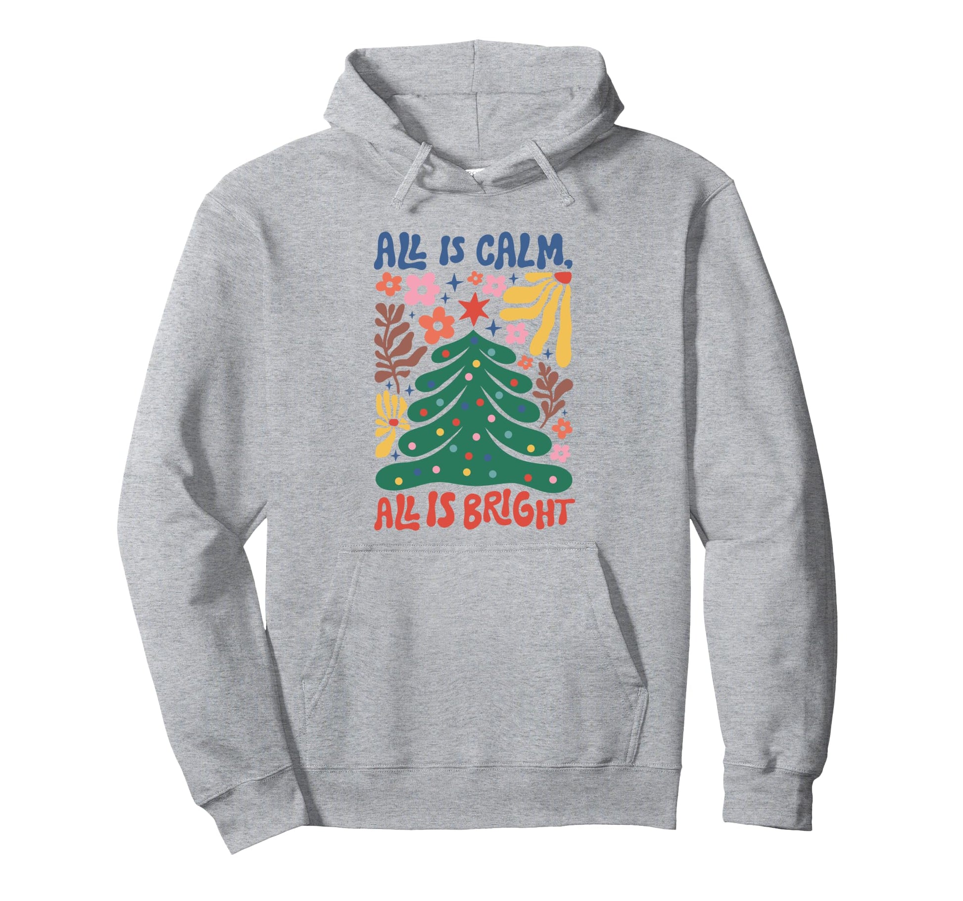 Boho Tree Holiday Flowers Aesthetic Hoodie - Unique Graphic for Adults - T-Shirt, Sweatshirt, Hoodie
